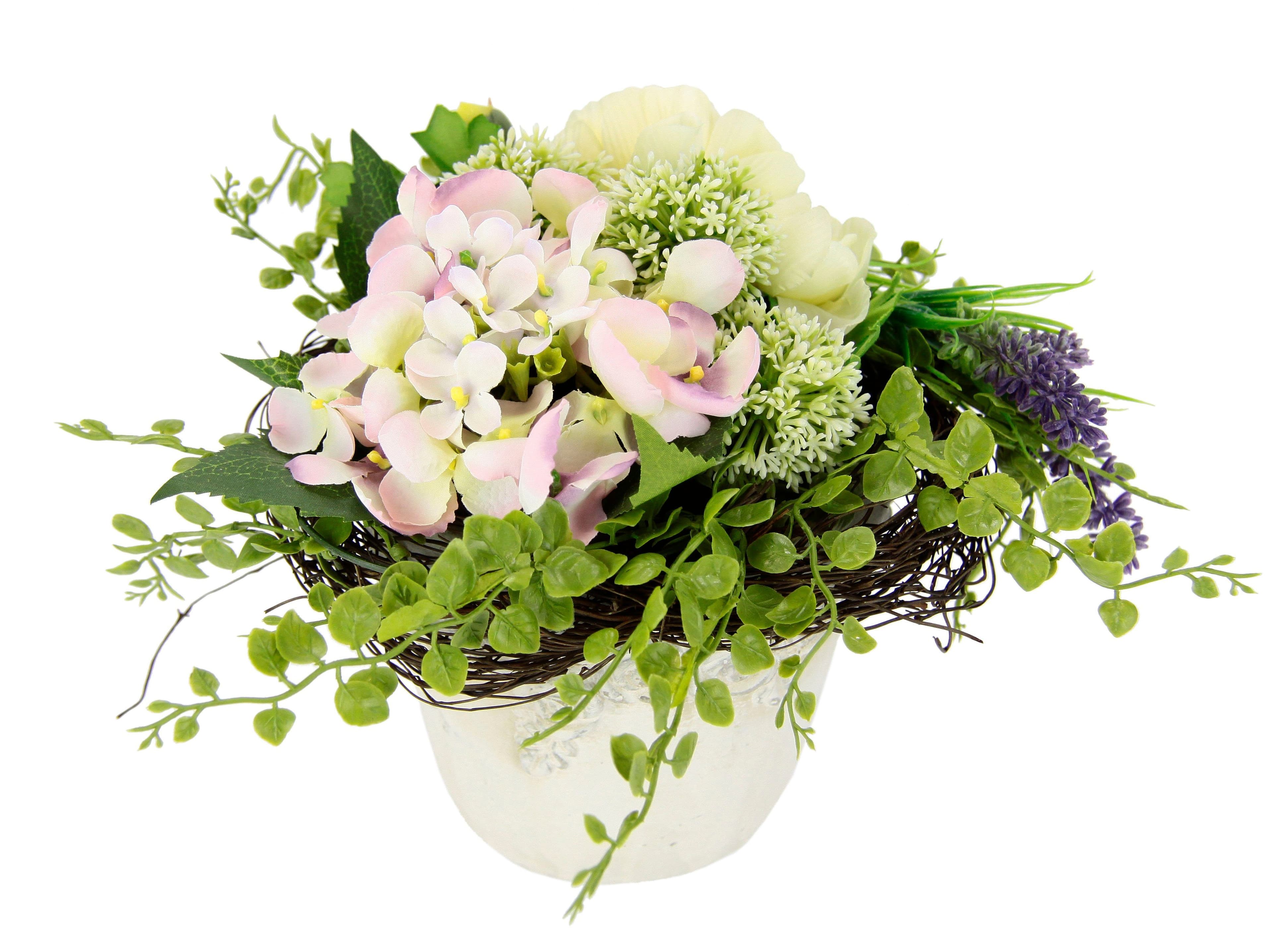 Kunstpflanze Hortensie/Allium | Lila