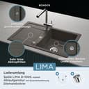 Schock Lima D-100S Granitspüle | Grau 3