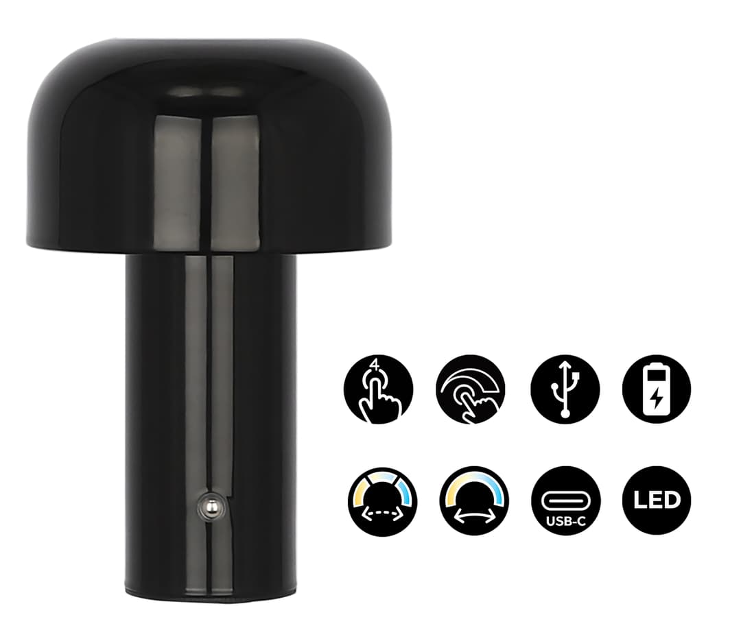 OTTO home LED Tischleuchte Ronno | Schwarz