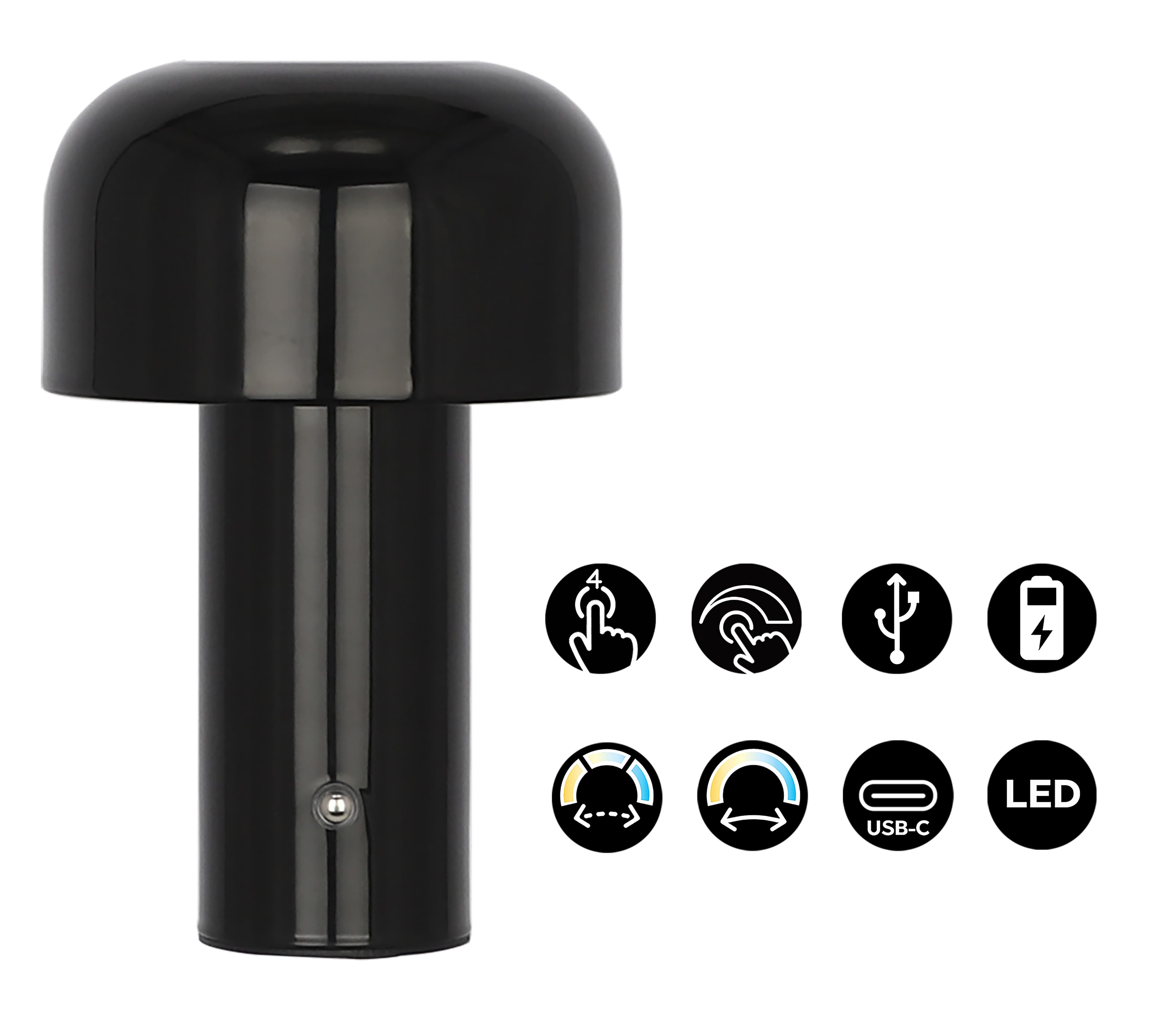 OTTO home LED Tischleuchte Ronno | Schwarz