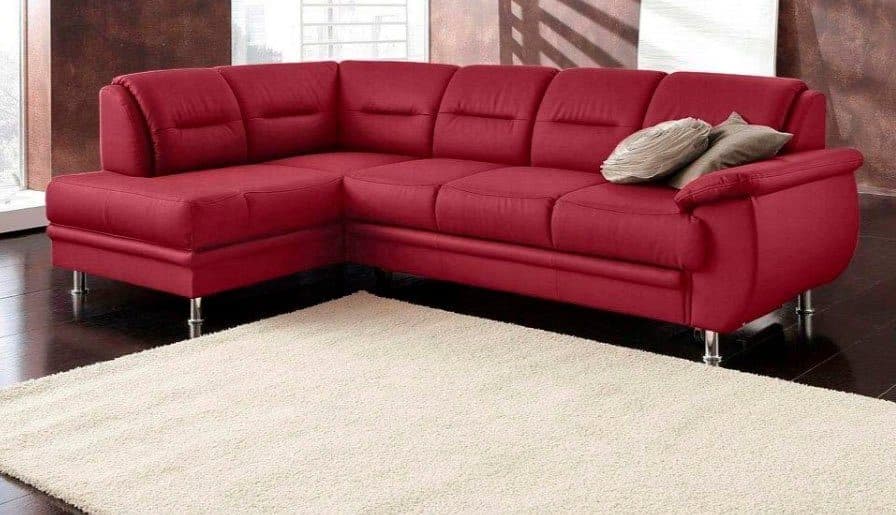 sit&more Ecksofa Mailand L-Form | Rot