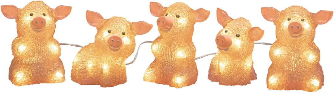 Konstsmide LED-Lichterkette Schweine | Pink