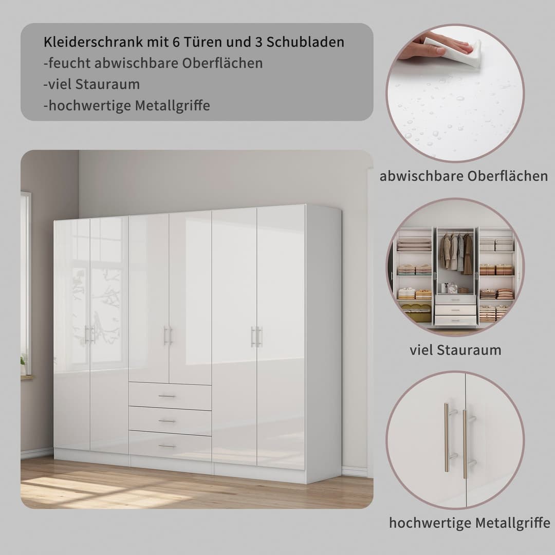 OTTO home Kleiderschrank Trento | Weiß