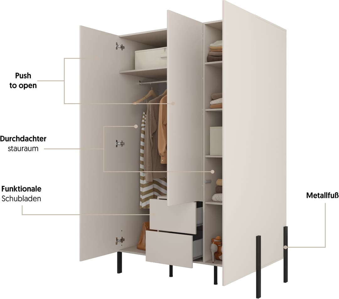 OTTO home Kleiderschrank Jukon | Beige