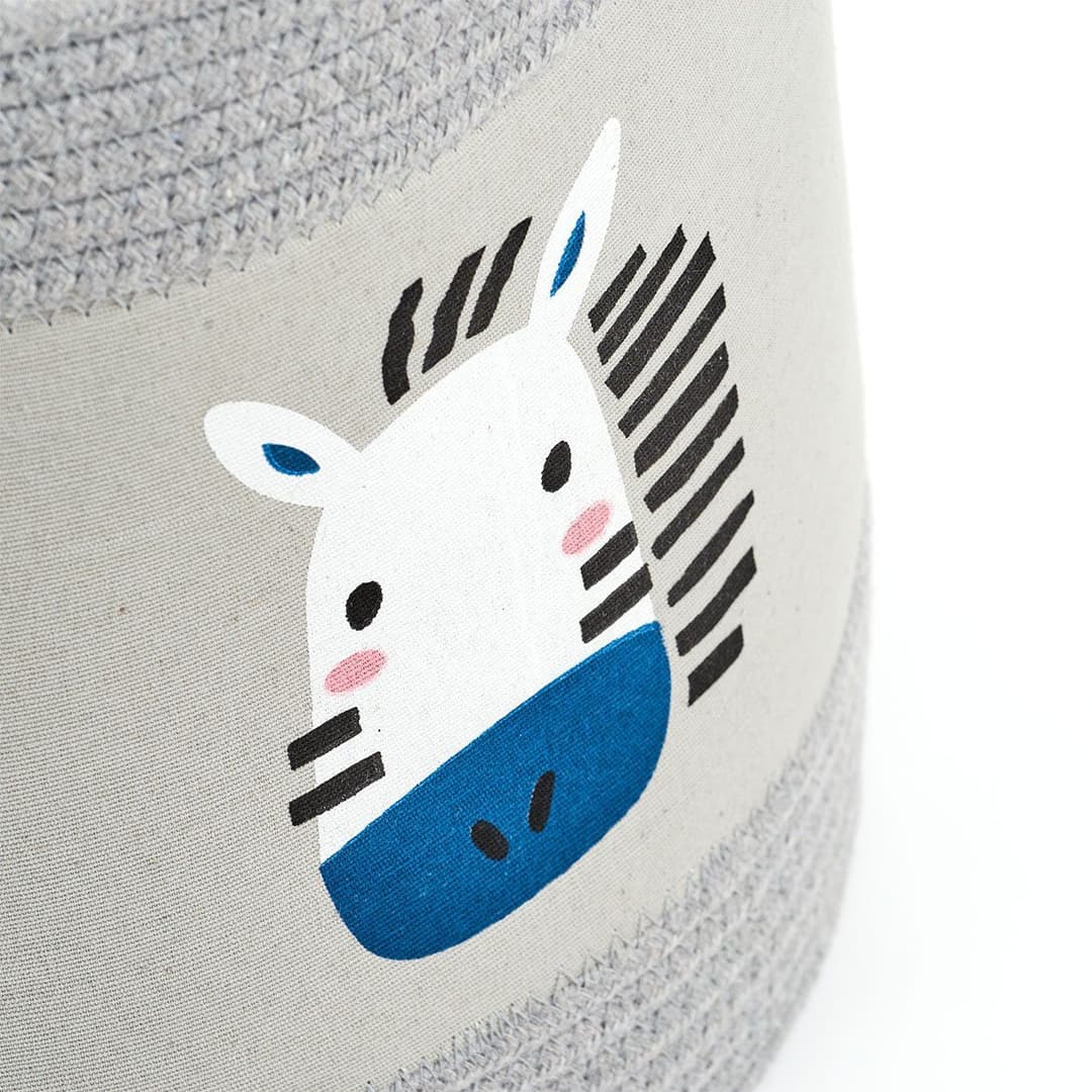 Zeller Present Aufbewahrungskorb Zebra | Grau
