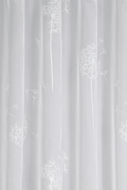 Sehlbach Gardine Schal Voile mit Flockprint Pusteblume | Weiß