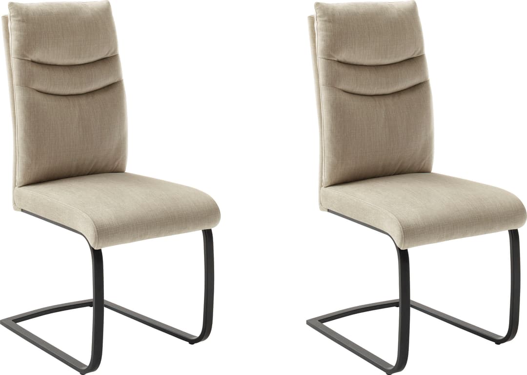 MCA furniture Freischwinger Gibara Schwingstuhl 2er Set | Beige