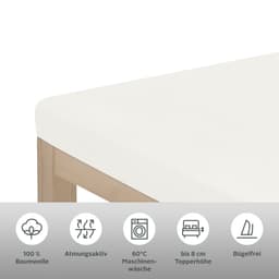 OTTO home Spannbettlaken Physalis Topper COMFORT | Weiß