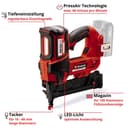 Einhell Akku-Tacker FIXETTO 18/38 S | Rot 3