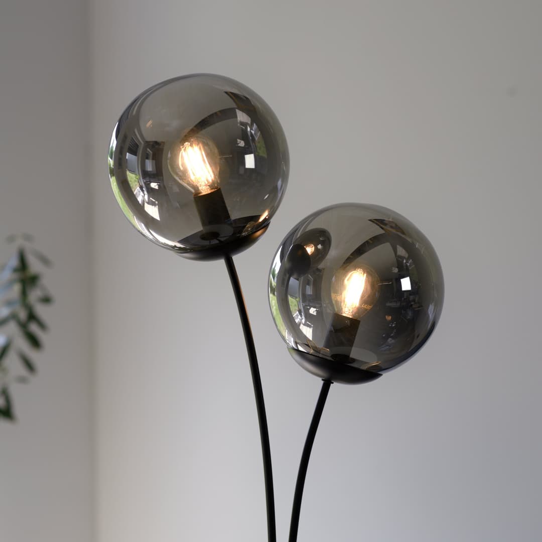 JUST LIGHT Tischleuchte BIG WIDOW | Schwarz