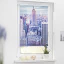 Seitenzugrollo Klemmfix Motiv New York | Blau 2