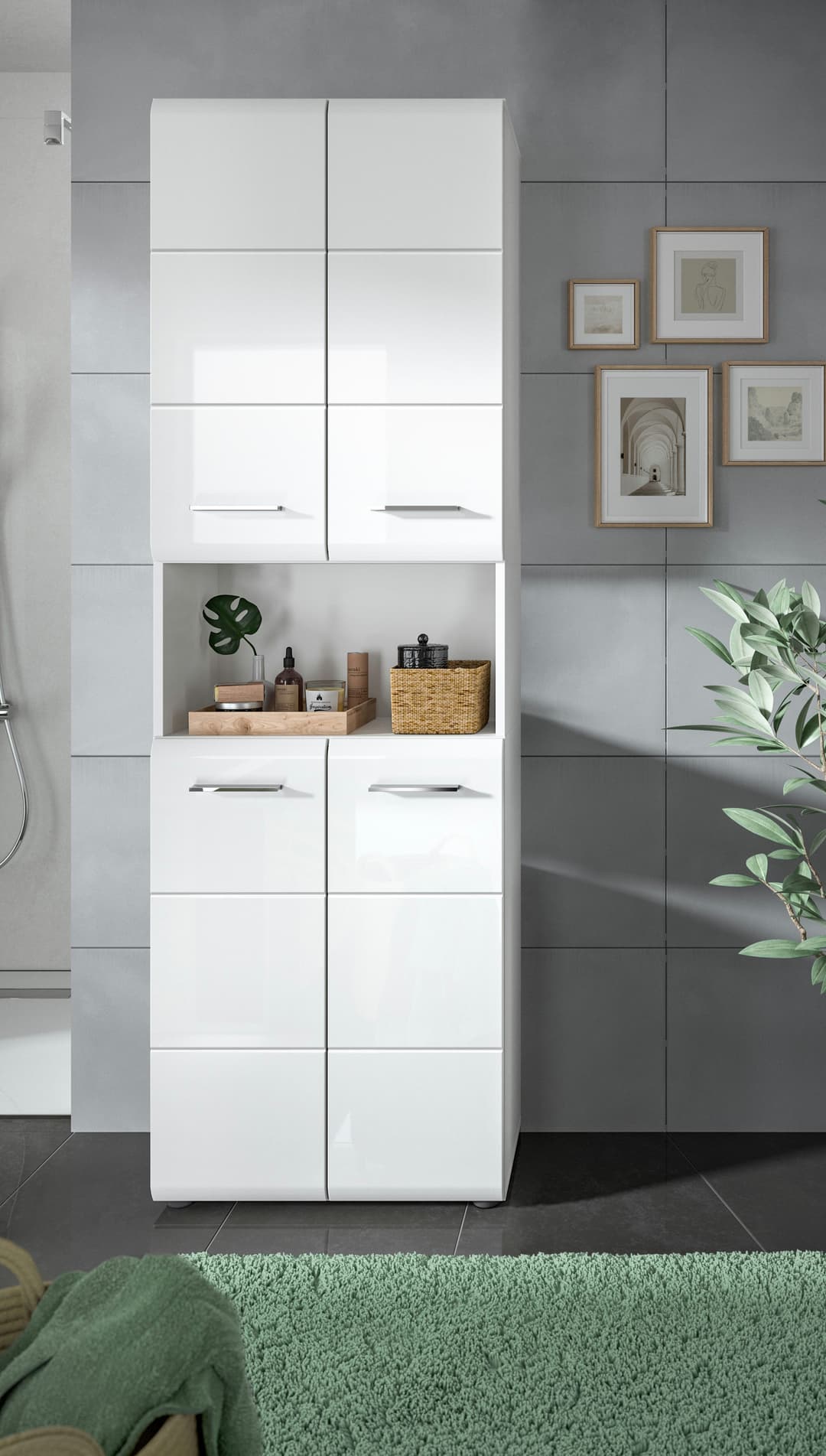 welltime Stauraumschrank FLORENZ | Weiß