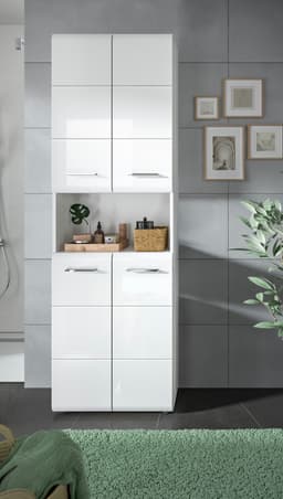 welltime Stauraumschrank FLORENZ | Weiß