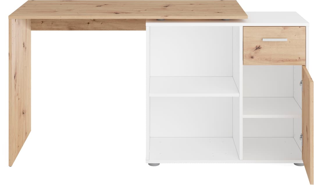 FMD Eckschreibtisch AUGSBURG | Holztöne