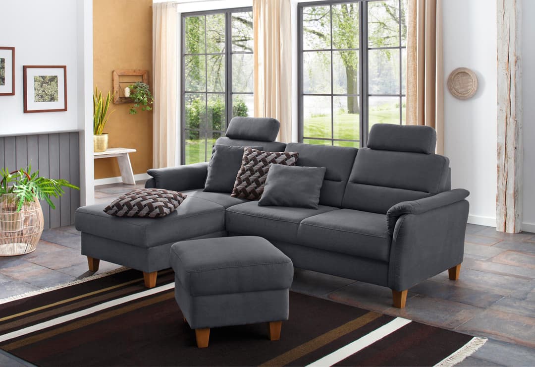 Home affaire Ecksofa Palmera L-Form | Grau
