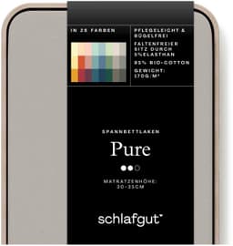 Schlafgut Spannbettlaken PURE | Beige