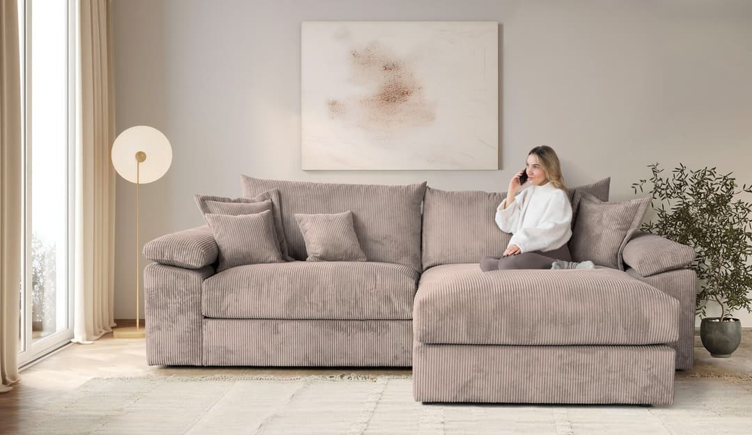 Home affaire Ecksofa Soft&Cosy XXL L-Form | Beige