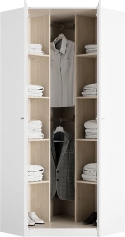 priess Eckkleiderschrank Saragossa | Weiß