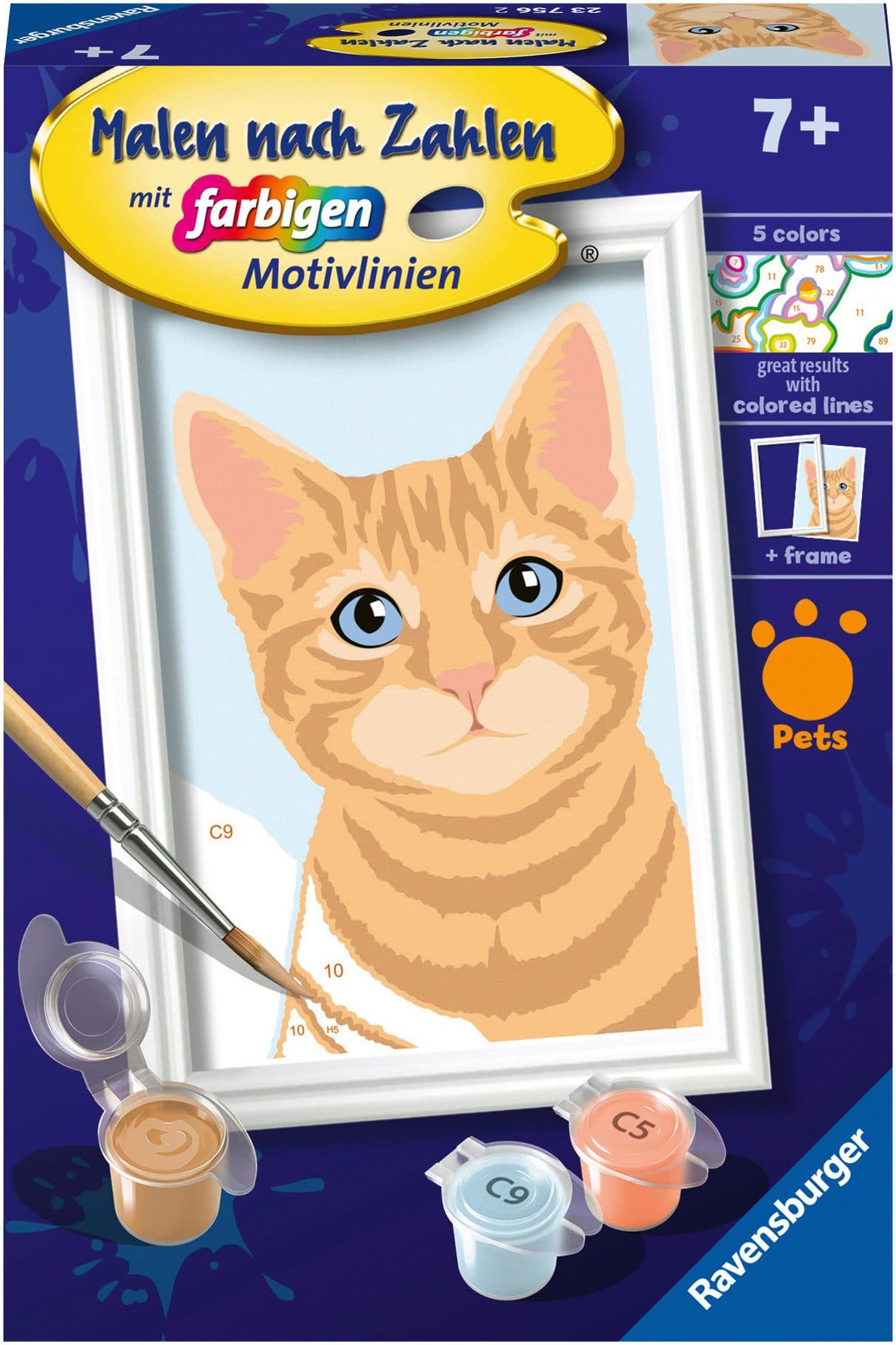 Ravensburger Malen nach Zahlen CreArt Niedliche Katze | Mehrfarbig