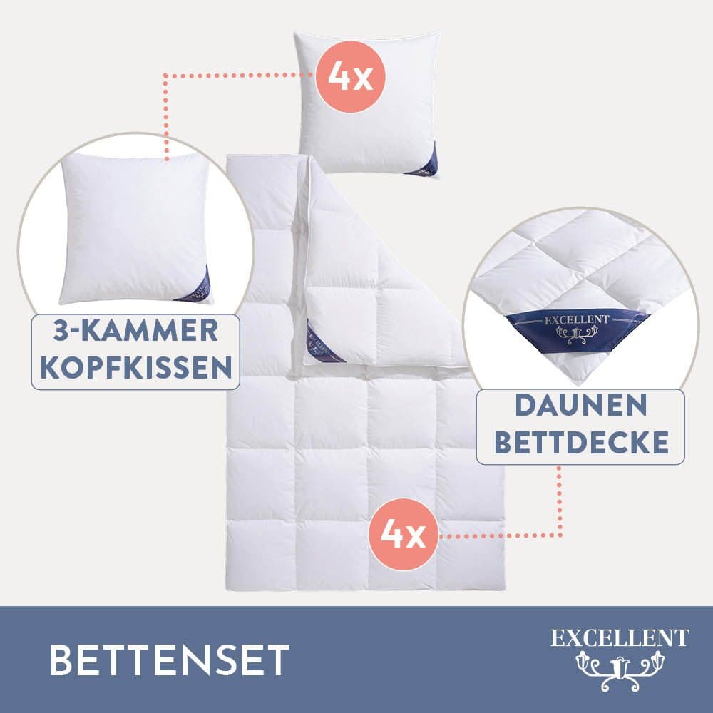 Excellent Daunenbettdecke + Federkissen Zürich | Weiß