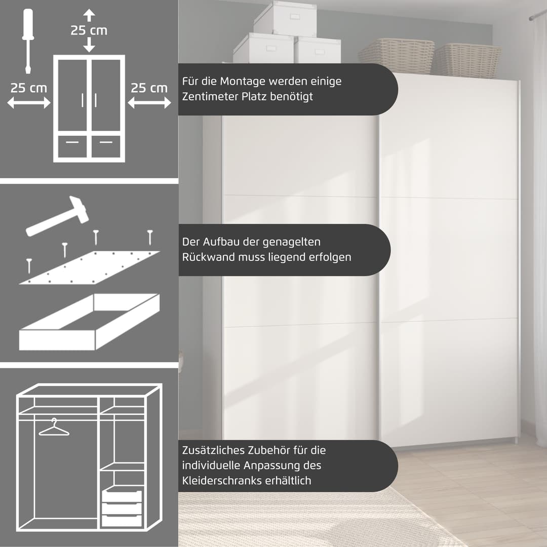 rauch Schwebetürenschrank AURELIO | Beige