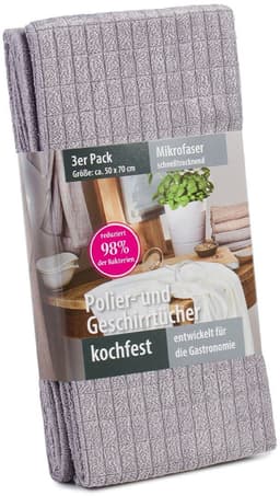 Gözze Geschirrtuch Polier- und Geschirrtuch | Grau