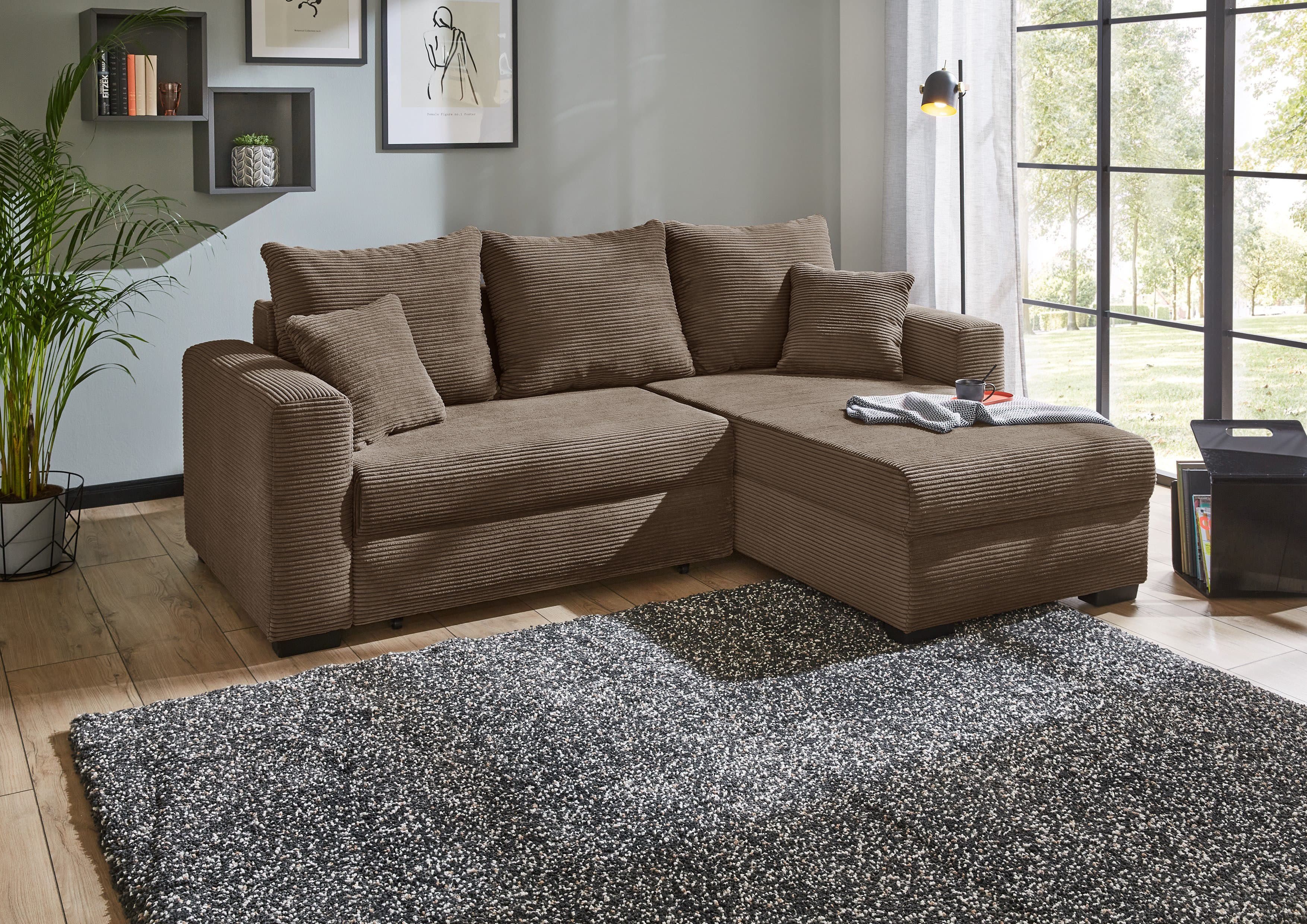 Jockenhöfer Gruppe Ecksofa Elmau L-Form | Braun