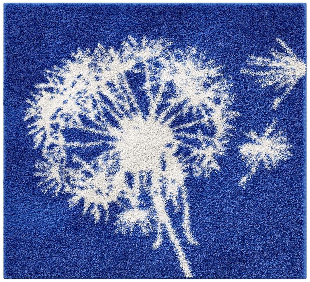 Grund Badematte Pusteblume | Blau
