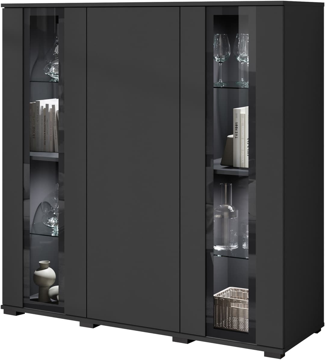 Home affaire Highboard Caro | Schwarz