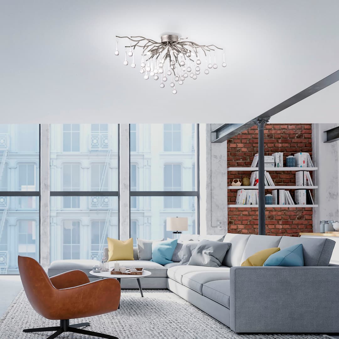 Paul Neuhaus Deckenleuchte ICICLE | Silber