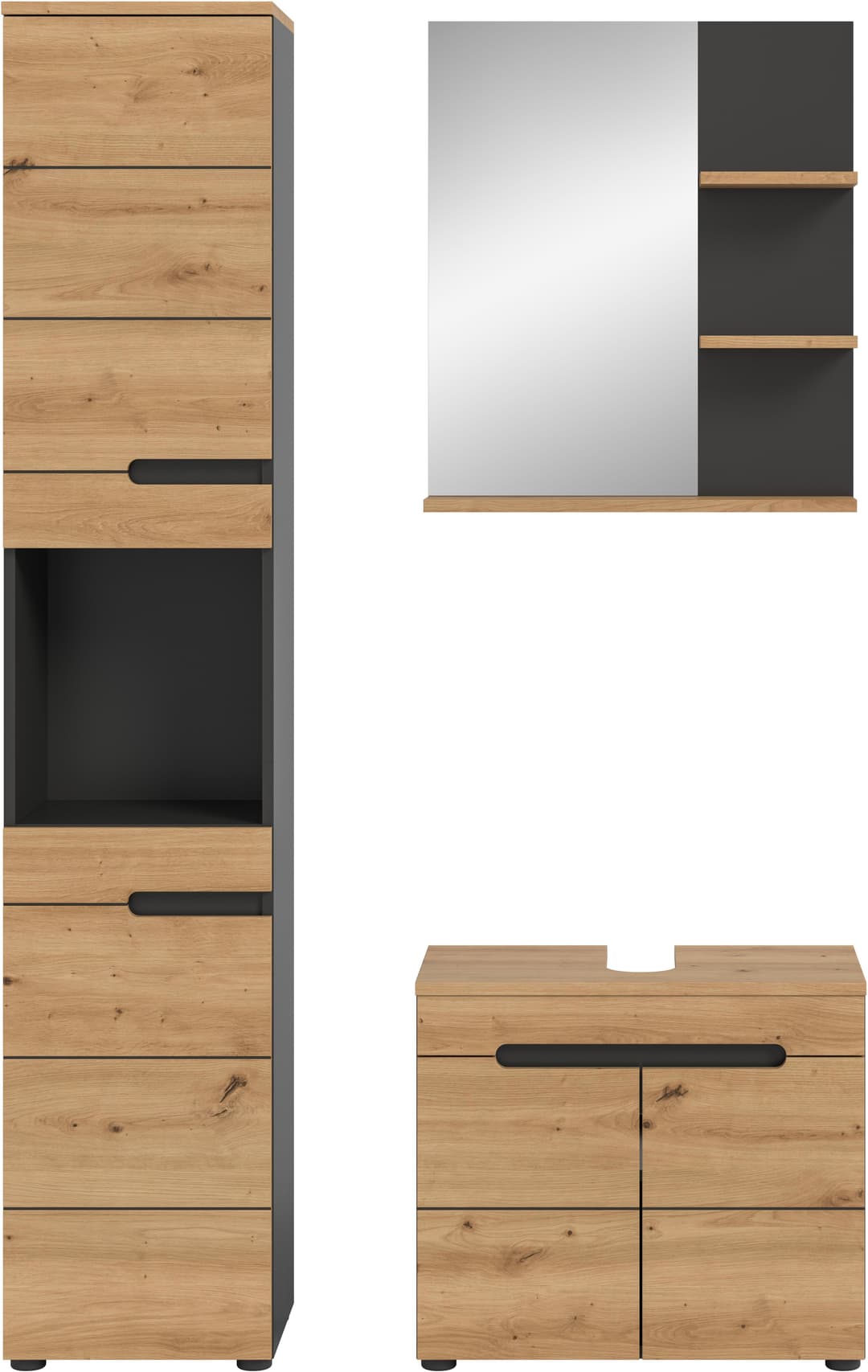 welltime Badmöbel-Set REHAT | Holztöne