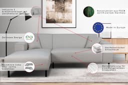 Home affaire Ecksofa ARROS L-Form | Braun