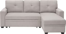ATLANTIC home collection Ecksofa Gerrit L-Form | Beige