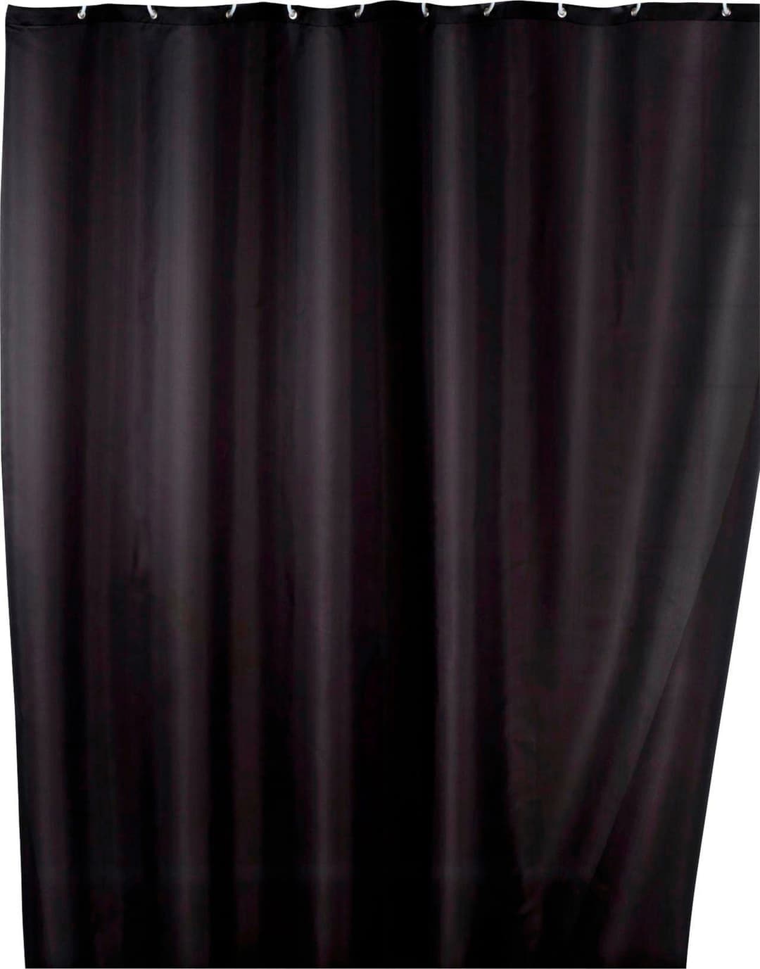 WENKO Duschvorhang Uni Black | Schwarz