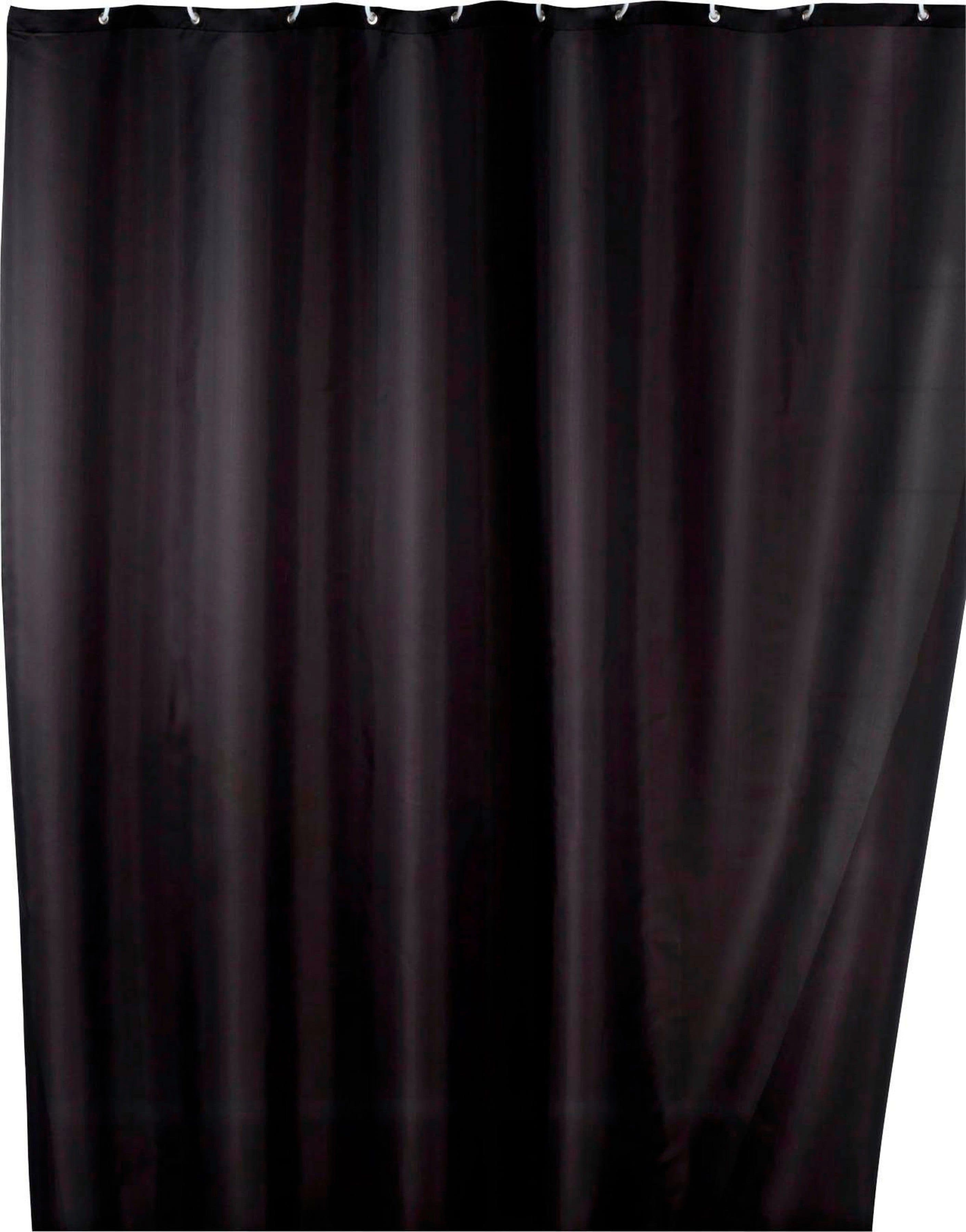 WENKO Duschvorhang Uni Black | Schwarz