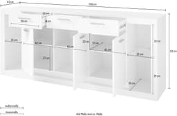 Home affaire Sideboard MERAN | Weiß