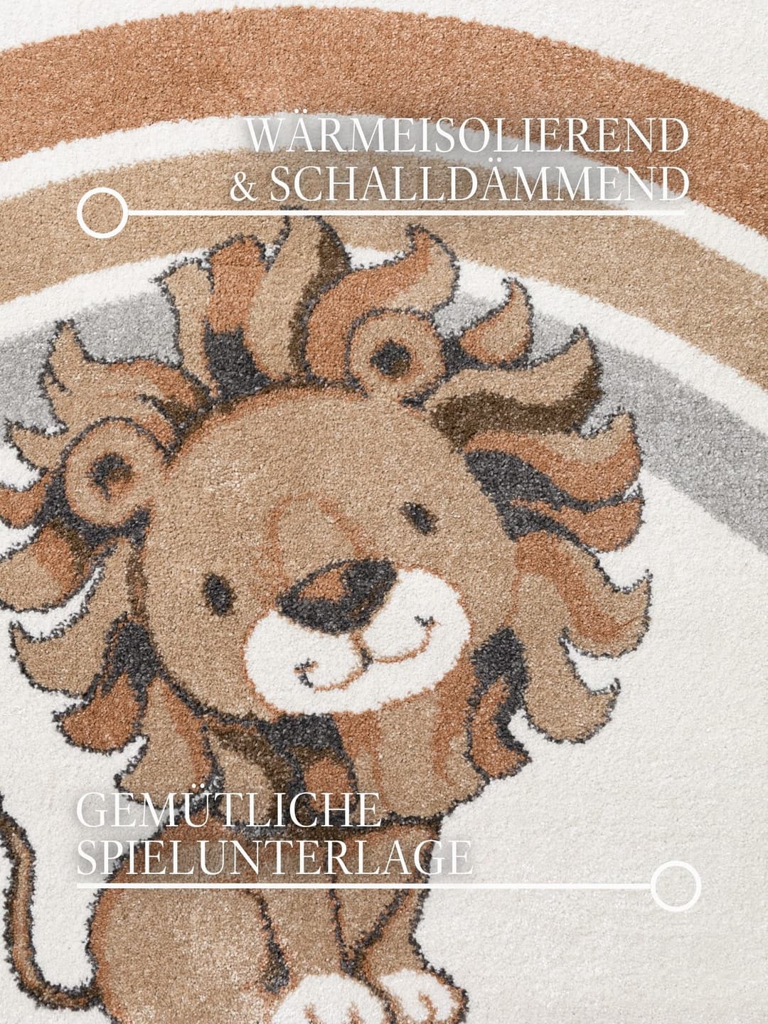 Villeroy & Boch Roar like a Lion Rainbow Party Kinderteppich | Beige