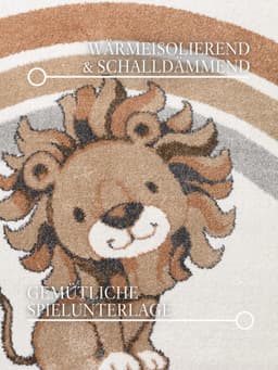 Villeroy & Boch Roar like a Lion Rainbow Party Kinderteppich | Beige