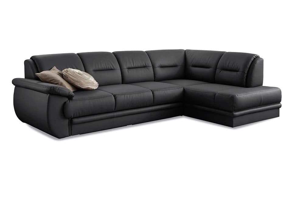 sit&more Ecksofa Mailand L-Form | Schwarz