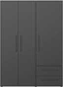 FORTE Kleiderschrank Mokkaris | Schwarz 2