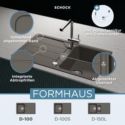 Schock Formhaus Granitspüle | Grau