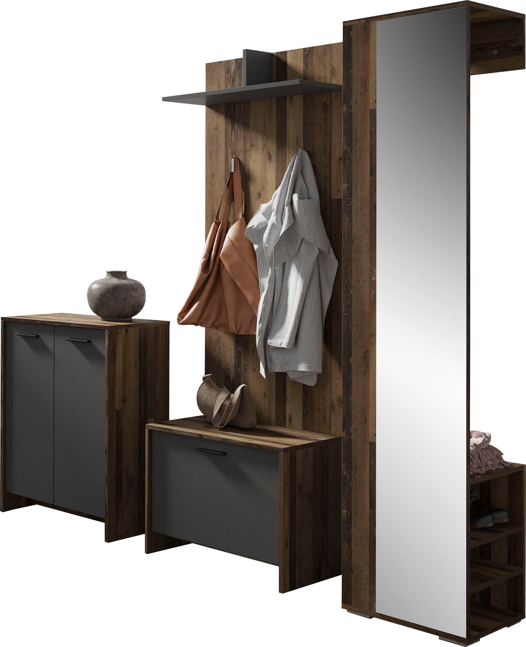 byLIVING Garderoben-Set Ben | Braun