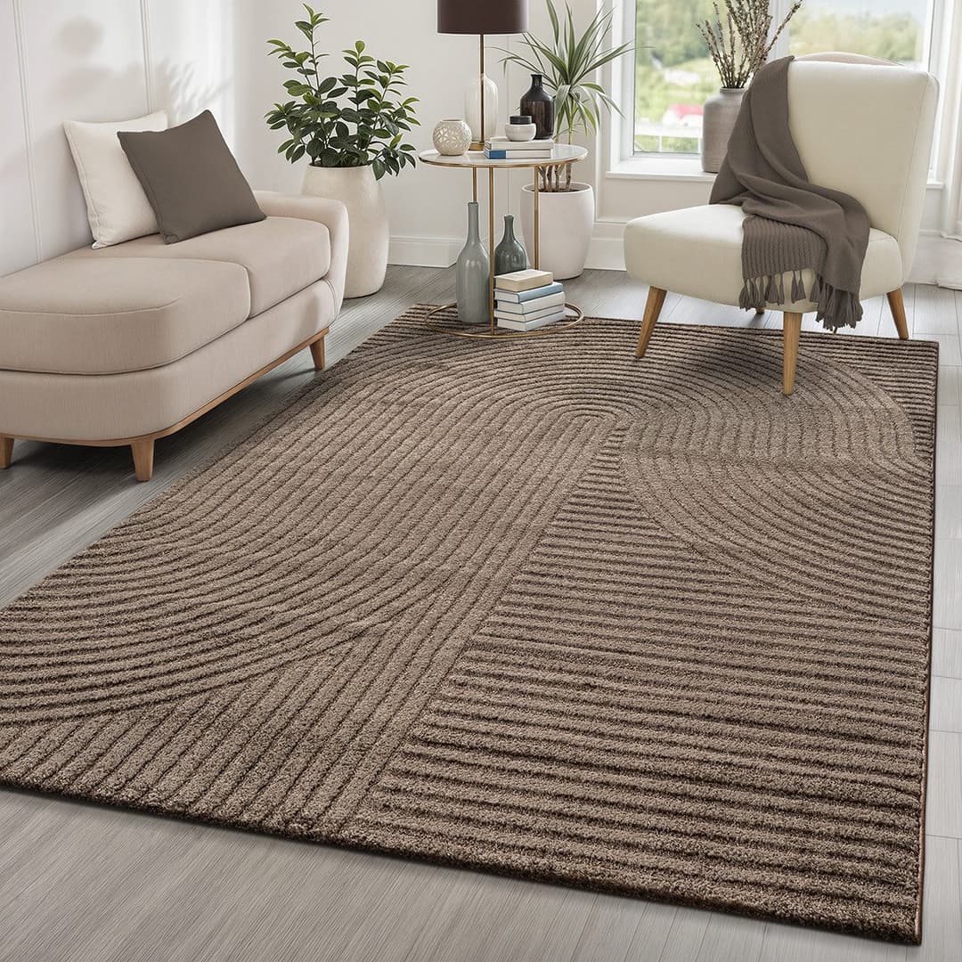 the carpet Teppich Everest | Braun