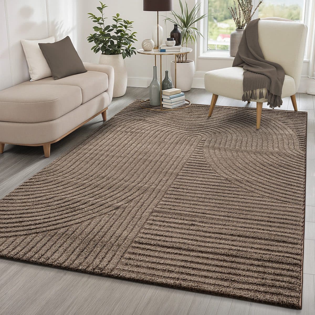 the carpet Teppich Everest | Braun