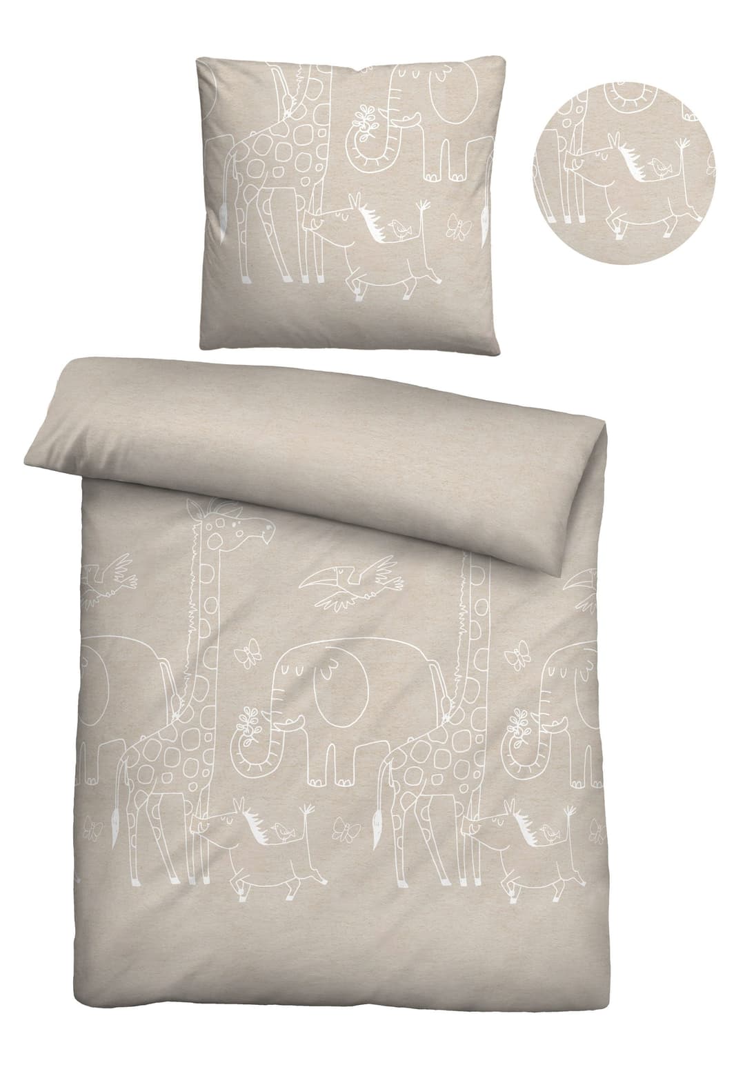 Biberna Kinderbettwäsche 0840520 | Beige