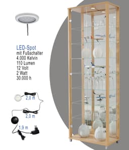 fif möbel Vitrine OPTIMA | Holztöne
