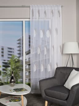 HOME WOHNIDEEN Gardine ALAVARO | Grau