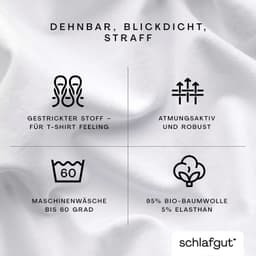 Schlafgut Spannbettlaken PURE BOXSPRING | Weiß