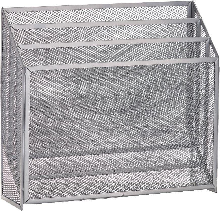Zeller Present Zeitungsständer Mesh | Silber