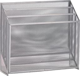 Zeller Present Zeitungsständer Mesh | Silber
